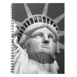 Cuaderno Estatua blanca y negra de la libertad