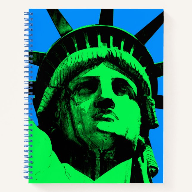 Cuaderno Estatua de arte pop de la libertad (Anverso)