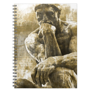 Cuaderno Estatua de bronce apenada Auguste Rodin el
