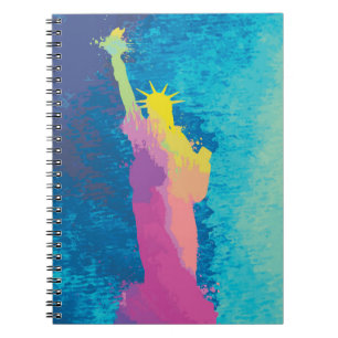 Cuaderno Estatua de la acuarela de la libertad