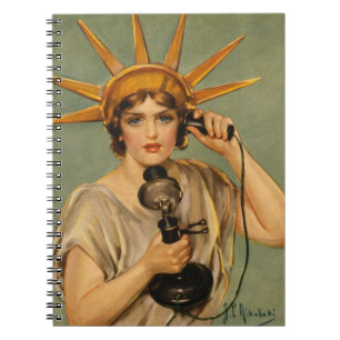 Cuaderno Estatua de la Libertad, anuncio de guerra patrióti