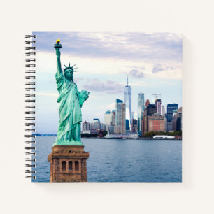 Cuaderno Estatua de la Libertad con el World Trade Center