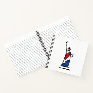 Cuaderno Estatua de la Libertad / Rayas de Lady Liberty