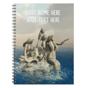 Cuaderno Estatua de sirenas. Personalizada