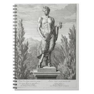 Cuaderno Estatua de un sátiro que sostiene un manojo de
