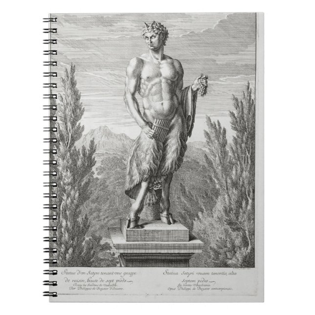 Cuaderno Estatua de un sátiro que sostiene un manojo de (Frente)