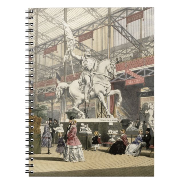 Cuaderno Estatuas en la sección de Bélgica del gran Exhibi (Frente)