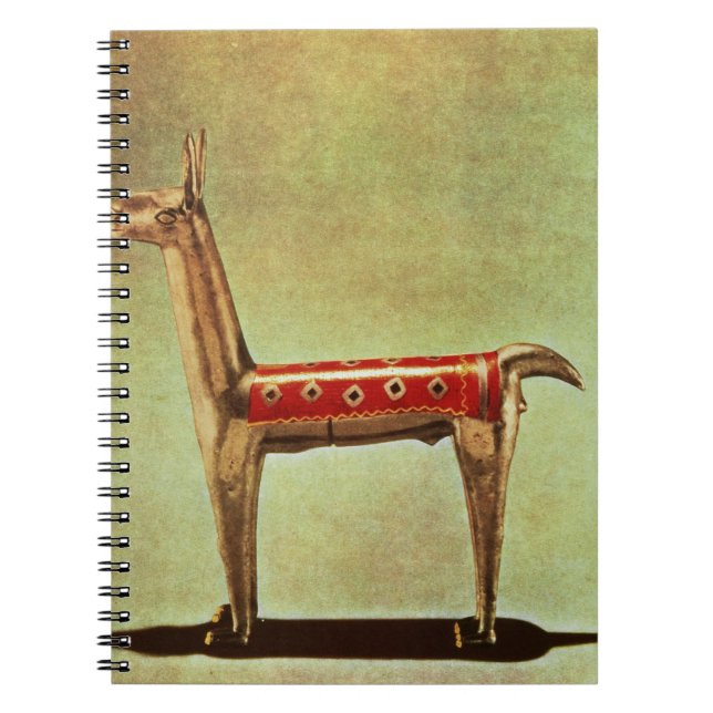 Cuaderno Estatuilla de plata de la llama, de Perú, después (Frente)