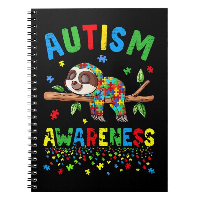 Cuaderno Este adorable perezoso de conciencia sobre el auti (Frente)