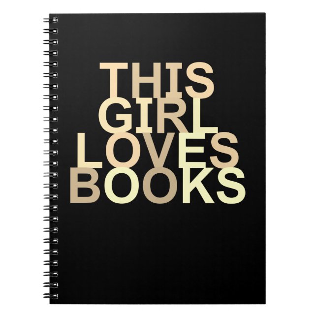Cuaderno Este chica ama los libros (Frente)
