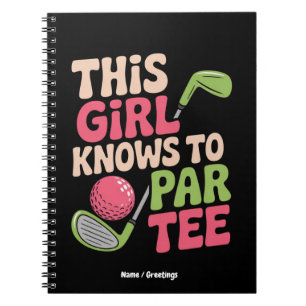 Cuaderno Este Chica sabe cómo comprar un regalo de golf div