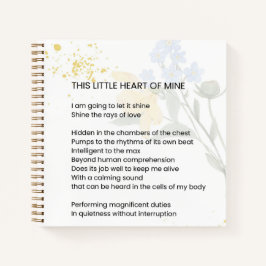 Cuaderno Este Corazón Mío - Poema De Agradecimiento