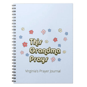 Cuaderno Este Diario de Oración Azul Claro Retro de Abuela