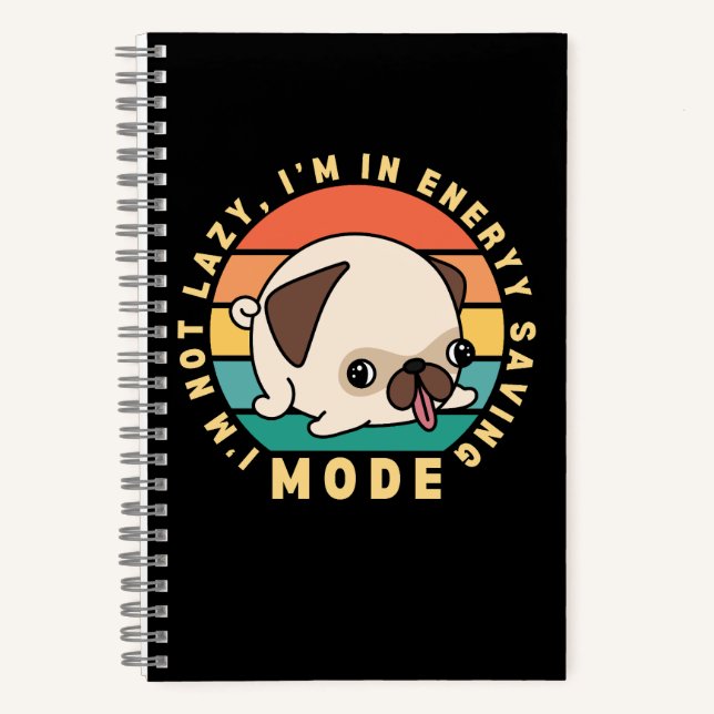 Cuaderno Este divertido diseño presenta un adorable perro p (Anverso)