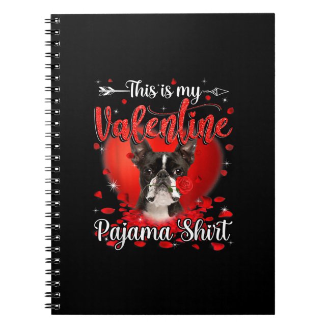 Cuaderno Este Es Mi Terrier De Boston Camisas De San Valent (Frente)