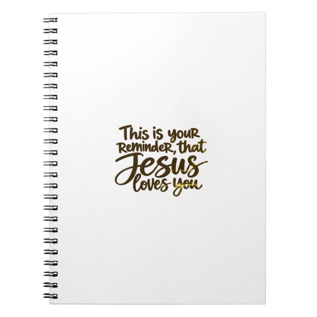 Cuaderno Este es tu recordatorio de que Jesús te ama (Frente)