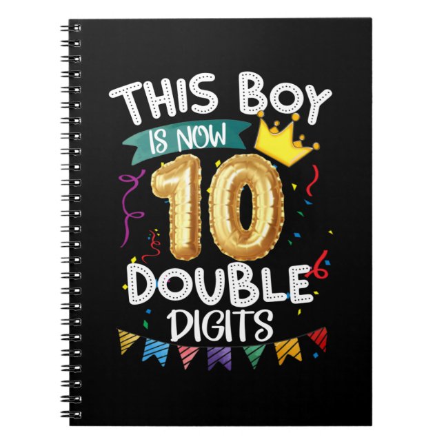 Cuaderno Este Niño Ahora Tiene 10 Dígitos Dobles Nacimiento (Frente)