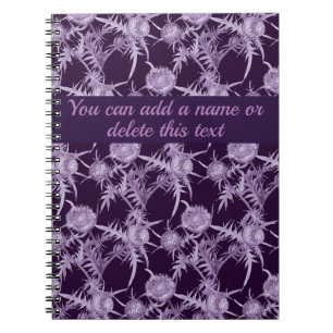 Cuaderno ESTE patrón de flores violeta