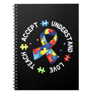Cuaderno Este tono con el lema del rompecabezas del autismo