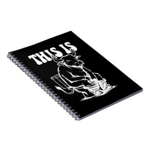 Cuaderno Este toro está sentado en un inodoro divertido wes