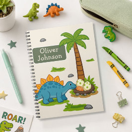 Cuaderno Estegosaurio Personalizado Escuela de Dinosaurios