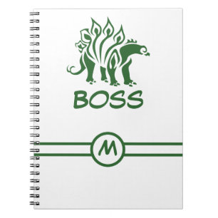 Cuaderno Estegosaurio verde forestal de dinosaurio