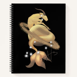 Cuaderno Estelar Capricornio Saturno Zodiac Espiral