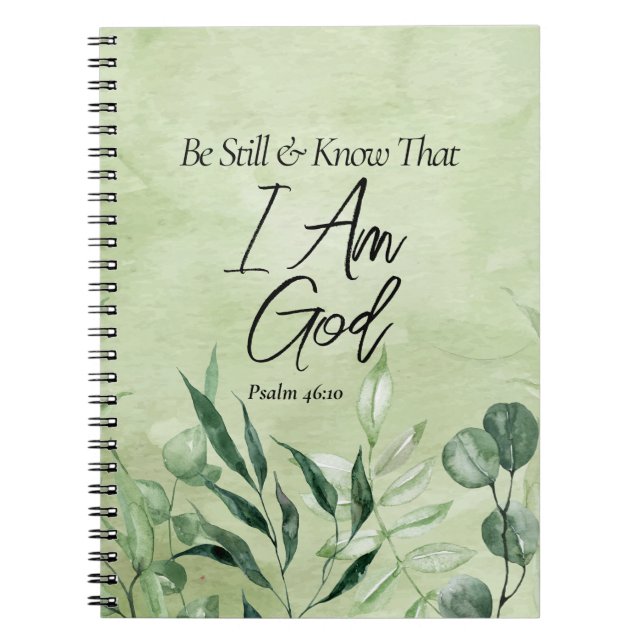 Cuaderno Estén quietos y sepan que Yo soy DIOS (Frente)
