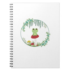 Cuaderno Estética Cottagecore Kawaii Rana Goblincore Lindo