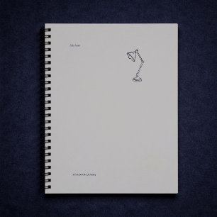 Cuaderno Estética de erudito nocturno moderno/Lámpara de no