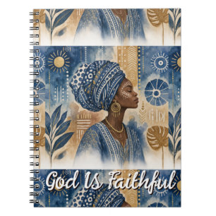 Cuaderno Estética de tela Adire afrobohemia, acuarela