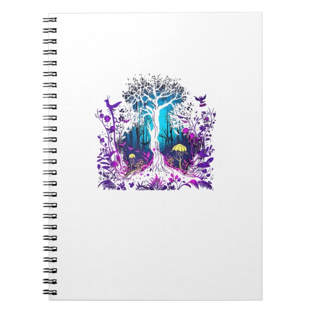 Cuaderno Estética Fey Gótico Emo Goblincore Bosque Gráfica (Frente)