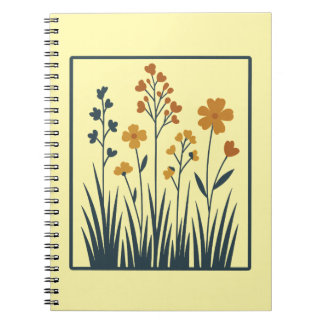 Cuaderno Estética floral botánica de flor silvestre natural