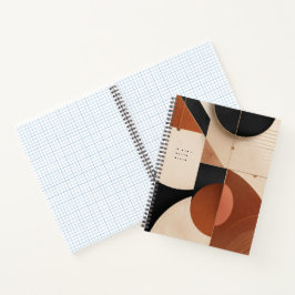 Cuaderno Estética geométrica neutral de lujo en espiral