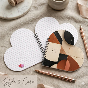 Cuaderno Estética geométrica neutral de lujo en forma de co
