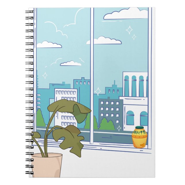 Cuaderno Estética Manhwa Floral Descripción: Una alta resol (Frente)