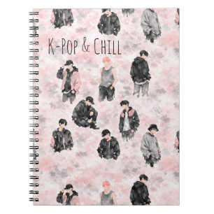 Cuaderno Estética minimalista de siluetas de K-Pop & Chill