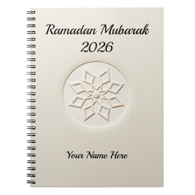 Cuaderno Estética Neutral de Ramadan Limpia (Frente)