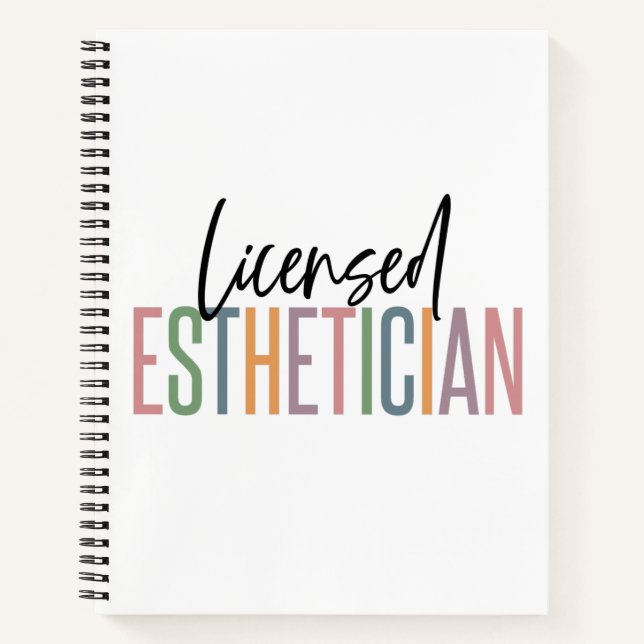 Cuaderno Esteticista esteticista con licencia cosmetólogo (Anverso)