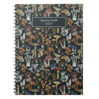 Cuaderno estético Cottagecore de hongos