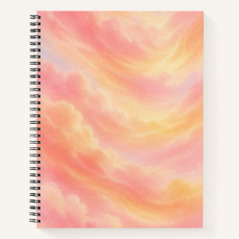 Cuaderno Estético de Atardecer Pastel | Melocotón