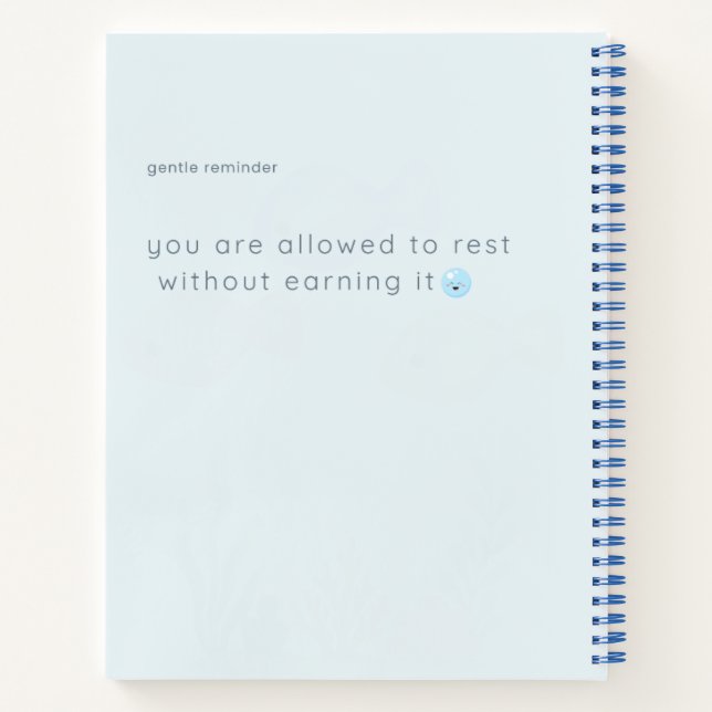 Cuaderno Estético de Ballena Adorable Océano | Min (Reverso)