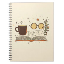Cuaderno Estético de Café de Lectura Acogedor