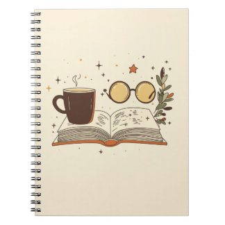 Cuaderno Estético de Café de Lectura Acogedor