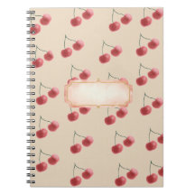 Cuaderno estético de cereza roja 📓