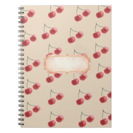 Cuaderno estético de cereza roja 📓