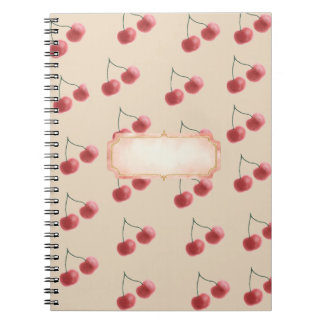 Cuaderno estético de cereza roja 📓