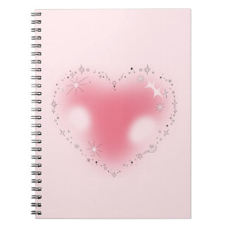Cuaderno estético de corazón rosado y Bonito Y2K
