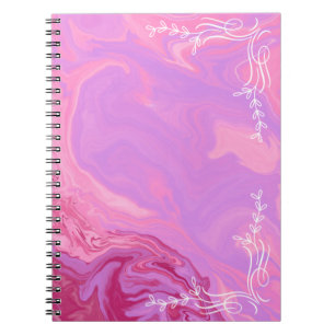 Cuaderno Estético de Mármol Rosa