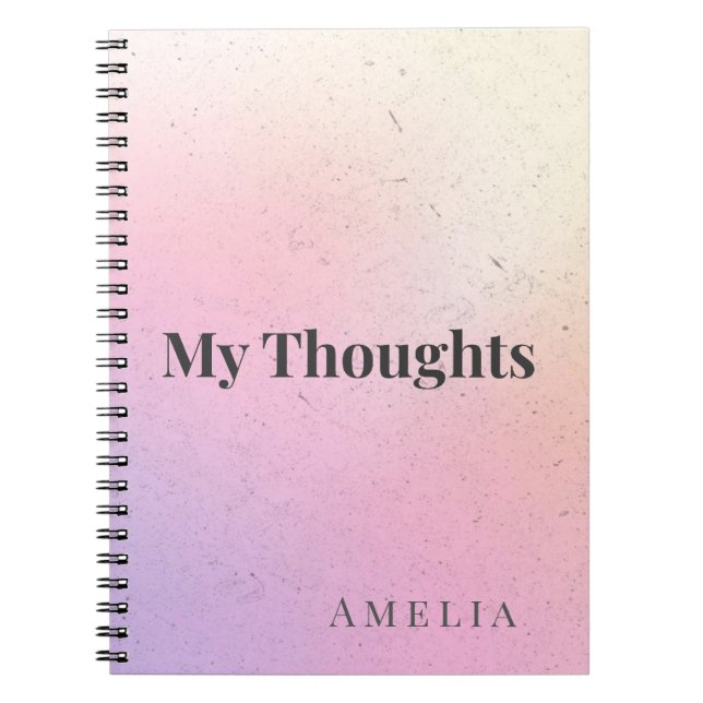 Cuaderno Estético de Mis Pensamientos (Frente)